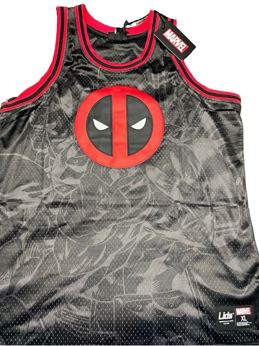 Lids Marvel Deadpool Black and Red Men’s Jersey